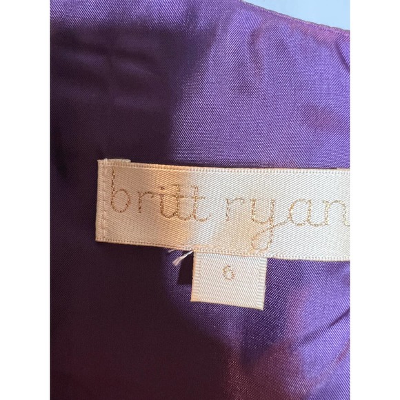 Britt Ryan Dress 100% Silk Nautical Sheath 3/4 Sleeves Cold Shoulder 6 - Picture 4 of 7